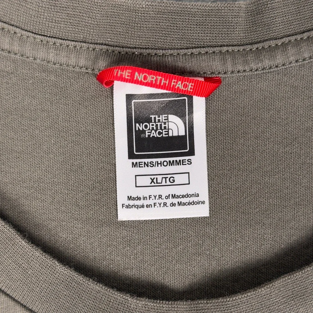 The North Face Mens Mountain Box Graphic Tee Olive Brown Back Hit XL